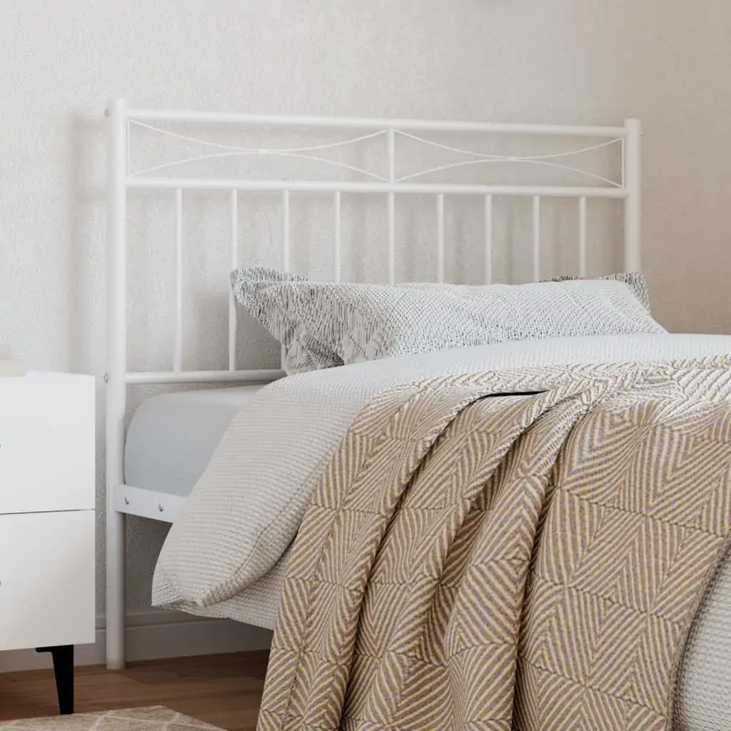 Metal Headboard White 107 cm King Single Metal Headboard White 107 cm King Single