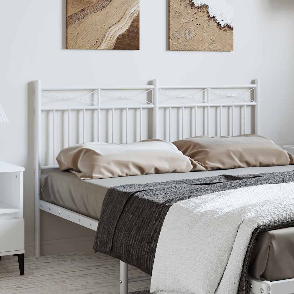 Metal Headboard White 137 cm Double Metal Headboard White 137 cm Double