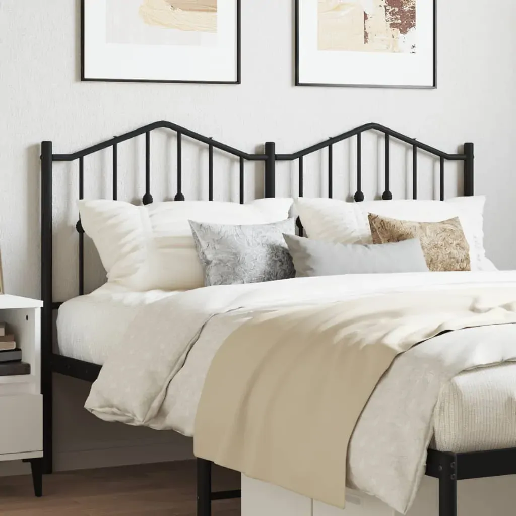 Metal Headboard Black 152 cm Queen Metal Headboard Black 152 cm Queen