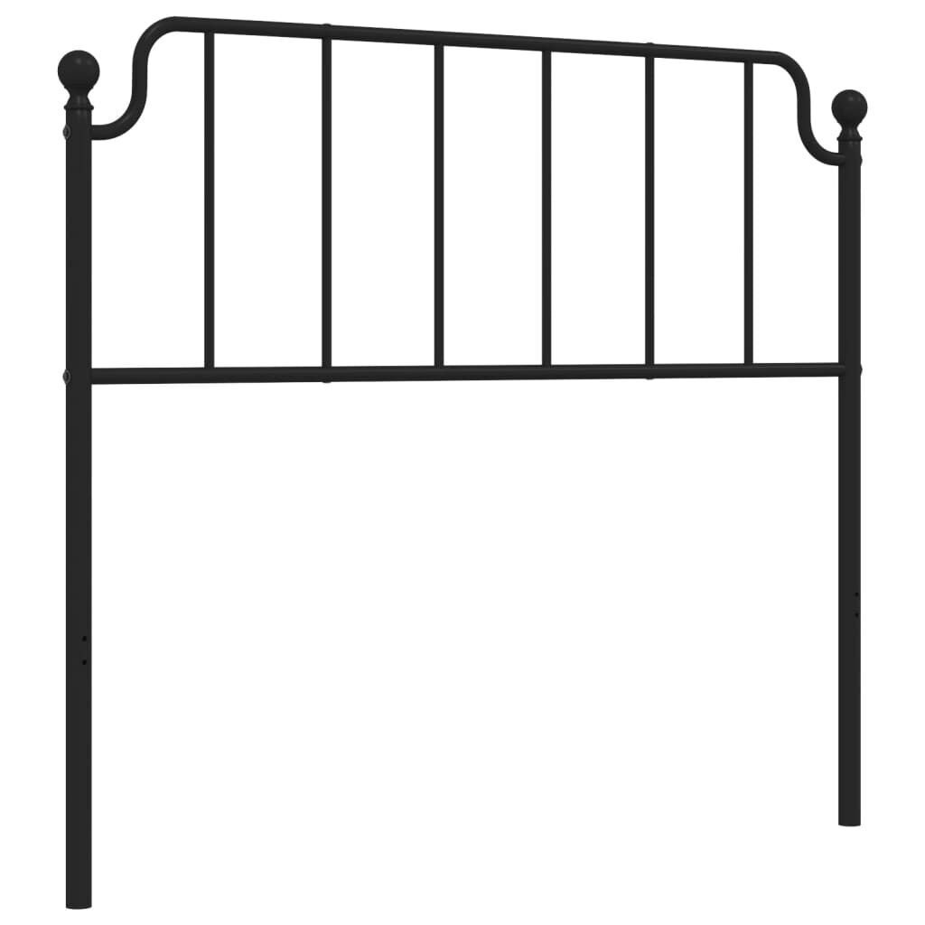 Metal Headboard Black 107 cm King Single Metal Headboard Black 107 cm King Single