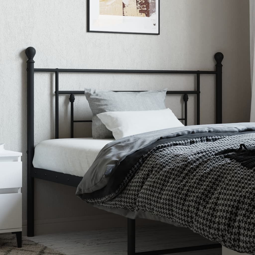 Metal Headboard Black 107 cm King Single Metal Headboard Black 107 cm King Single