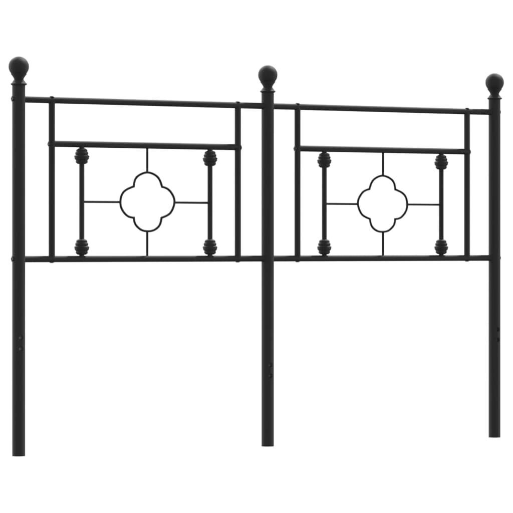 Metal Headboard Black 137 cm Double Metal Headboard Black 137 cm Double