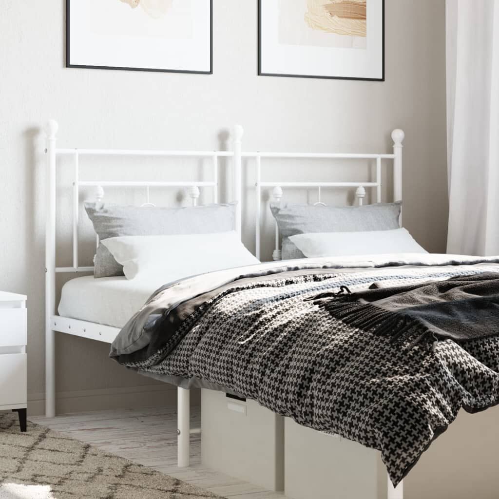 Metal Headboard White 137 cm Double Metal Headboard White 137 cm Double