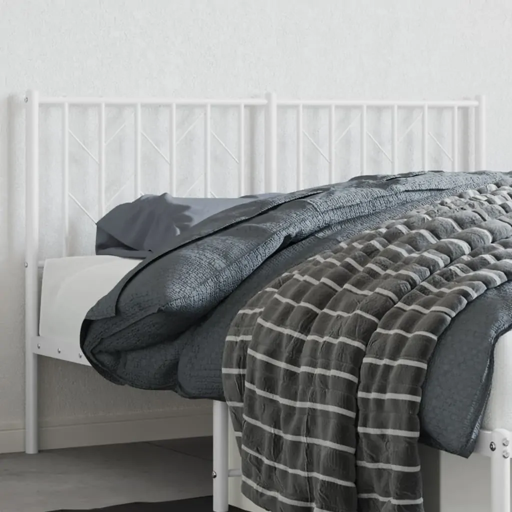 Metal Headboard White 137 cm Double Metal Headboard White 137 cm Double