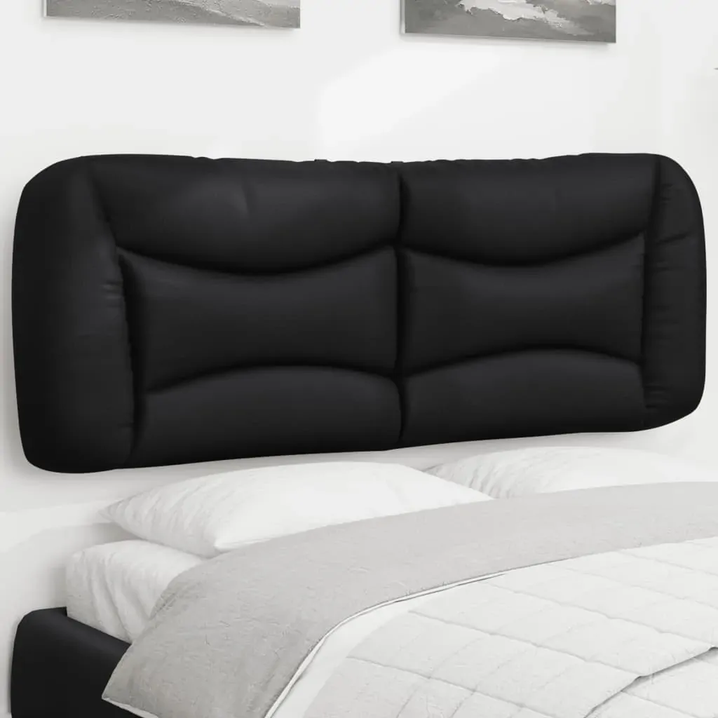 Headboard Cushion "Hvar" Black 137 cm Double Faux Leather Headboard Cushion "Hvar" Black 137 cm Double Faux Leather