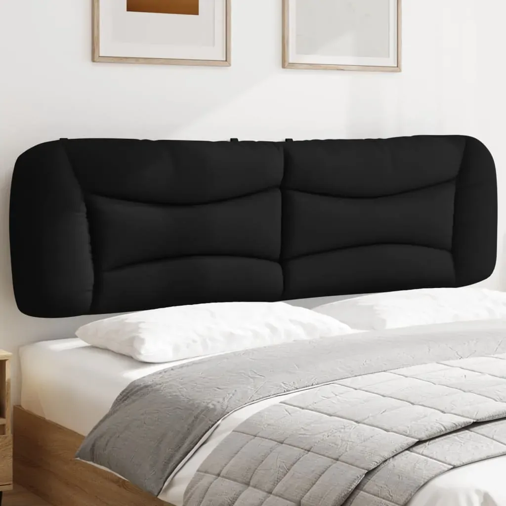 Headboard Cushion "Hvar" Black 180 cm Fabric Headboard Cushion "Hvar" Black 180 cm Fabric