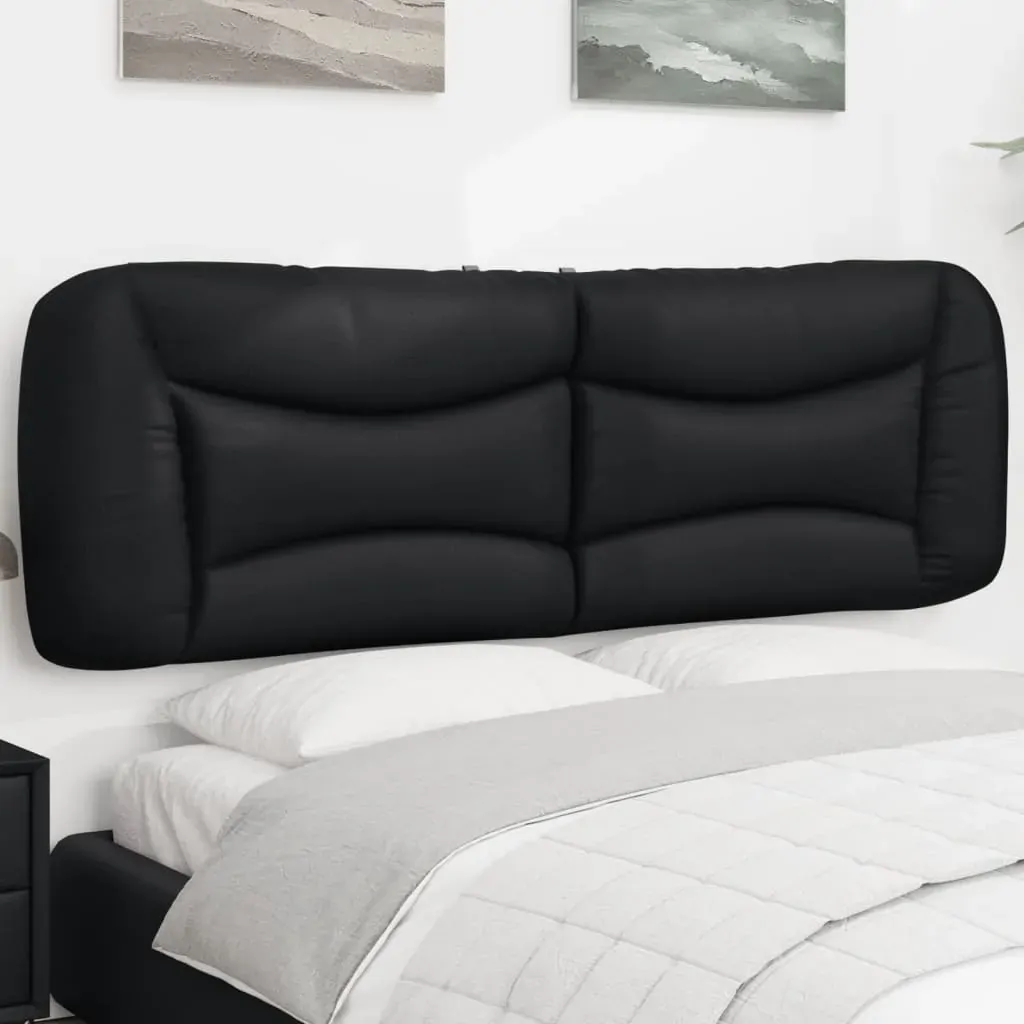 Headboard Cushion "Hvar" Black 152 cm Queen Faux Leather Headboard Cushion "Hvar" Black 152 cm Queen Faux Leather