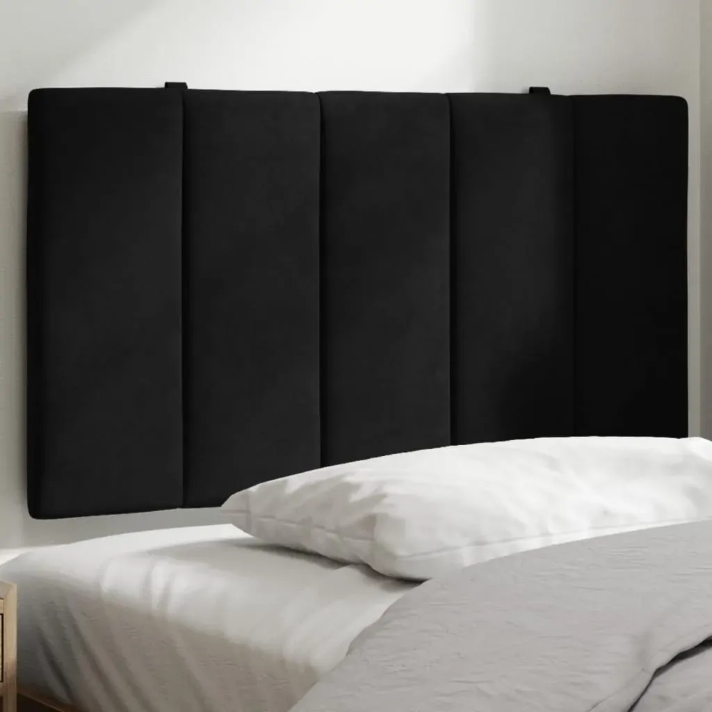 Headboard Cushion "Hanko" Black 90 cm Velvet Headboard Cushion "Hanko" Black 90 cm Velvet