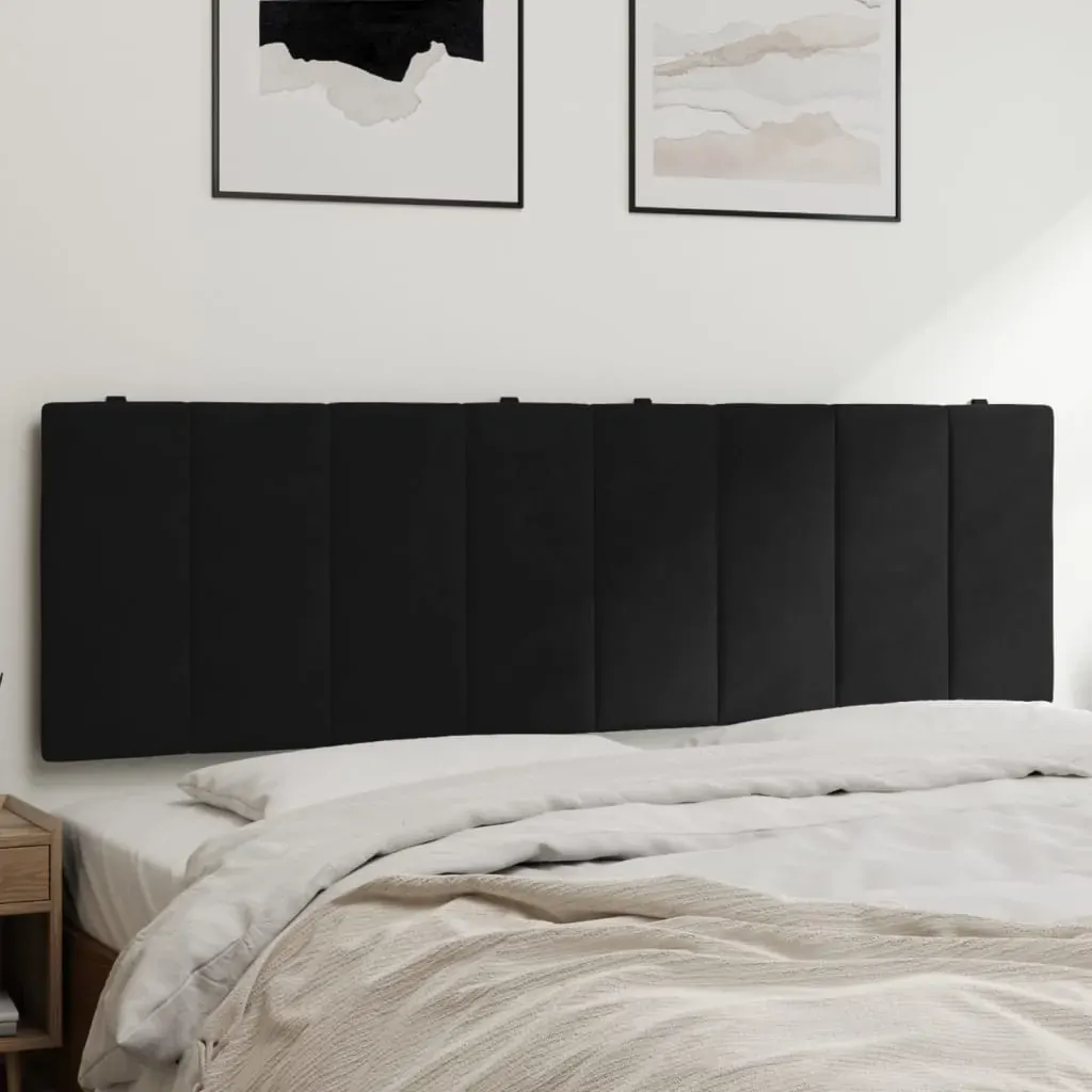Headboard Cushion "Hanko" Black 152 cm Queen Velvet Headboard Cushion "Hanko" Black 152 cm Queen Velvet