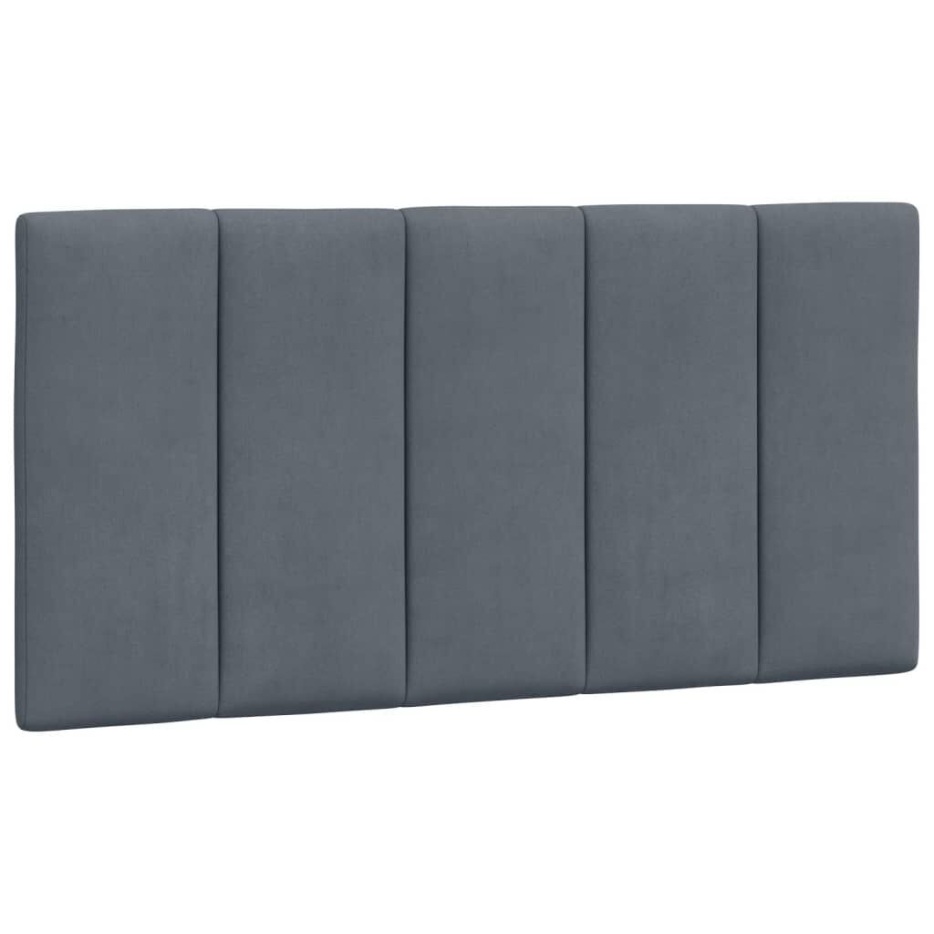Headboard Cushion Dark Grey 107 cm Velvet Headboard Cushion Dark Grey 107 cm Velvet