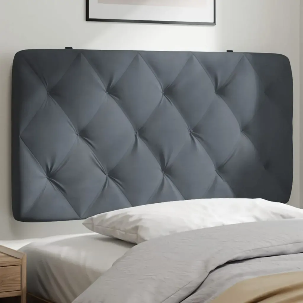 Headboard Cushion Dark Grey 107 cm King Single Velvet Headboard Cushion Dark Grey 107 cm King Single Velvet