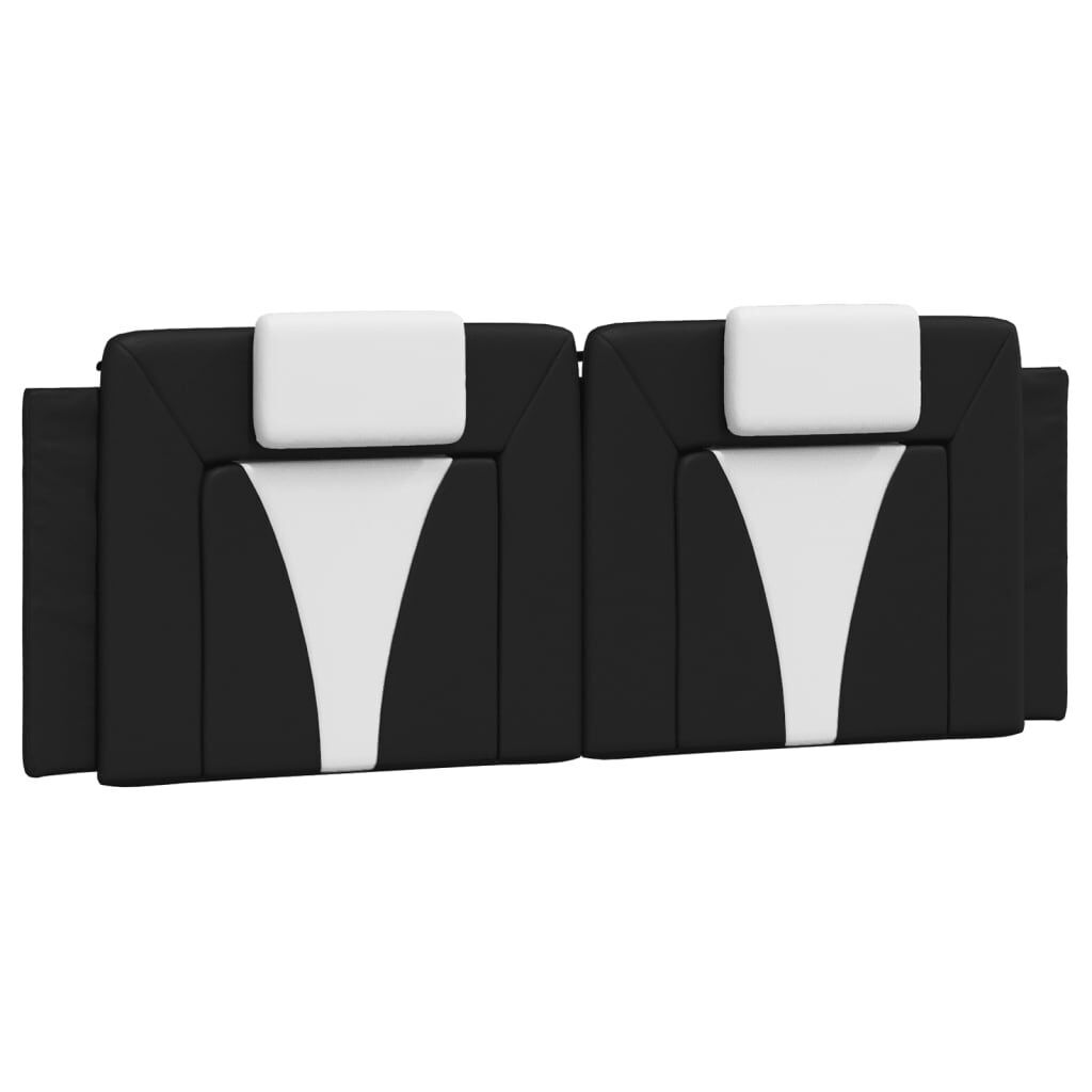 Headboard Cushion Black and White 152 cm Faux Leather Headboard Cushion Black and White 152 cm Faux Leather