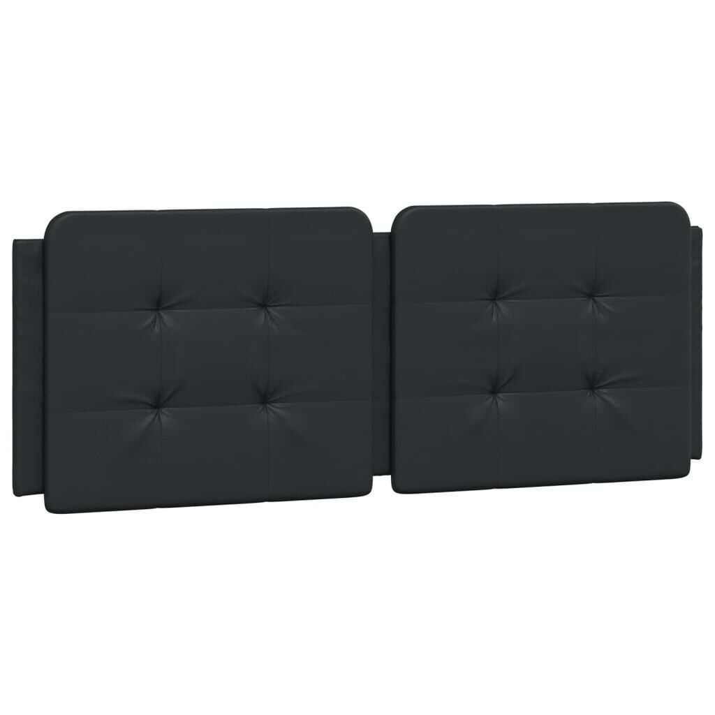 Headboard Cushion Black 137 cm Double Faux Leather Headboard Cushion Black 137 cm Double Faux Leather