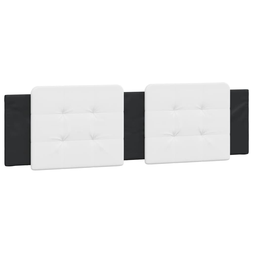Headboard Cushion White and Black 180 cm Faux Leather Headboard Cushion White and Black 180 cm Faux Leather