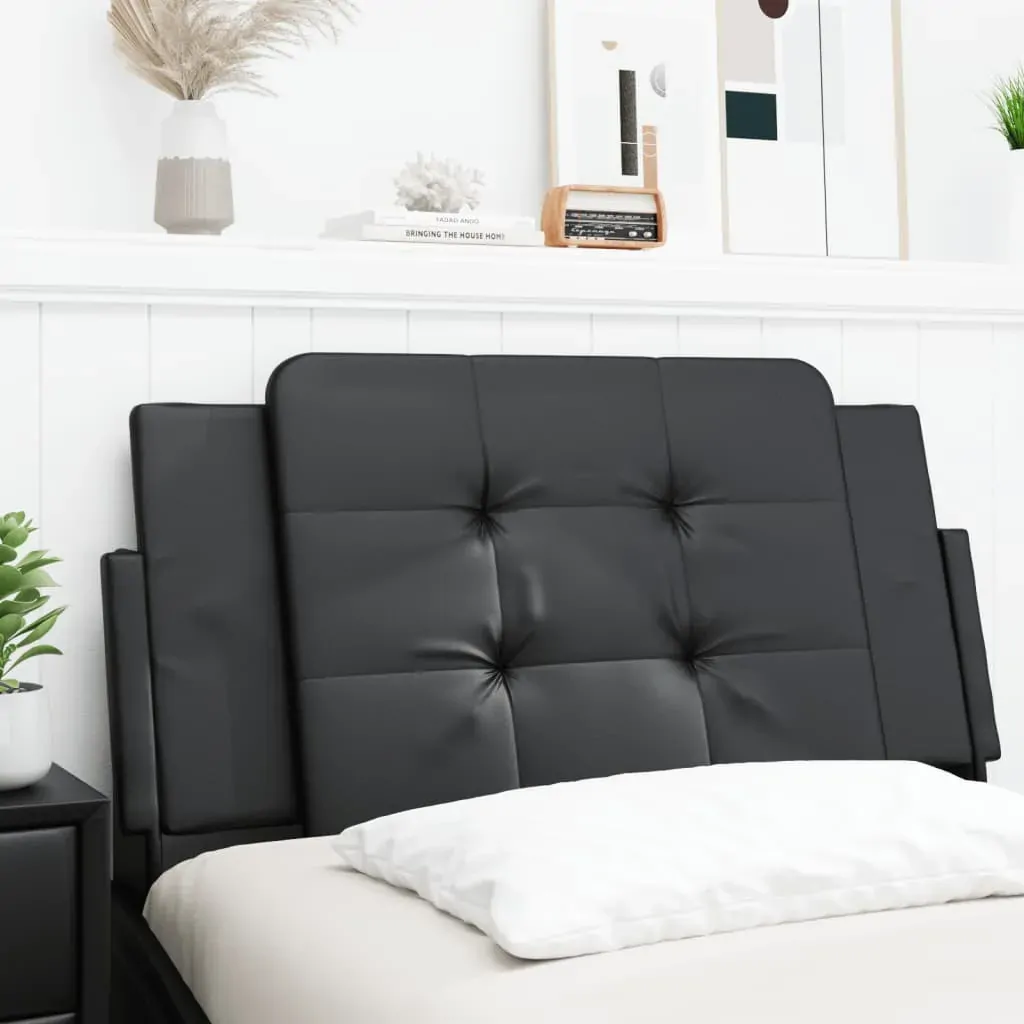 Headboard Cushion "Zadar" Black 107 cm King Single Faux Leather Headboard Cushion "Zadar" Black 107 cm King Single Faux Leather