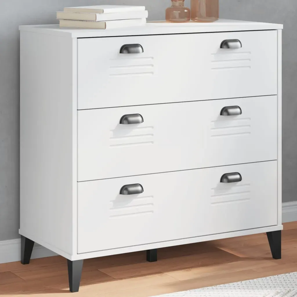 Drawer Cabinet VIKEN White Engineered Wood Drawer Cabinet VIKEN White Engineered Wood