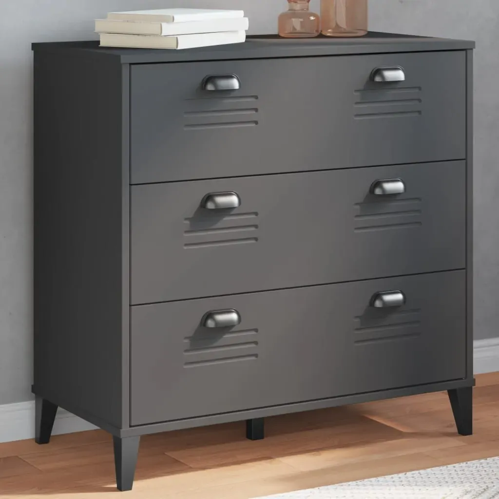 Drawer Cabinet VIKEN Anthracite Grey Engineered Wood Drawer Cabinet VIKEN Anthracite Grey Engineered Wood