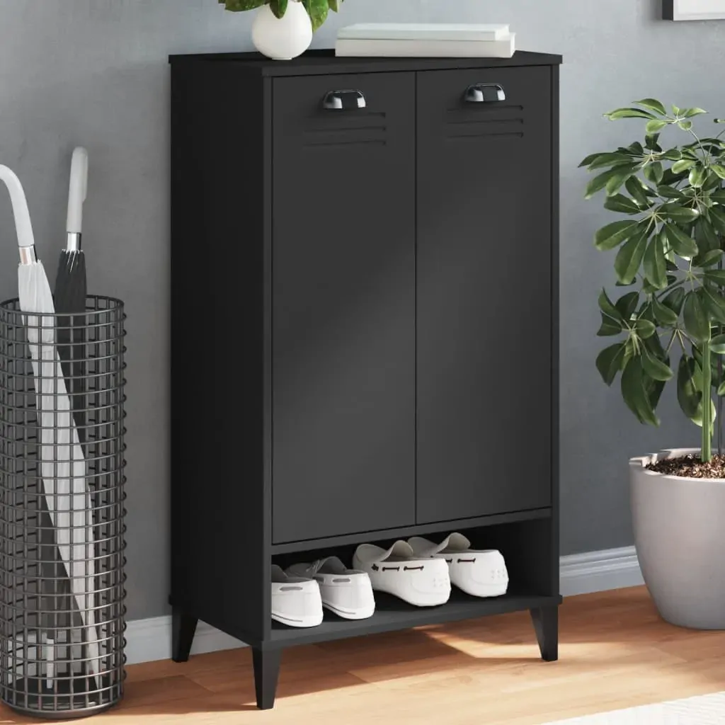 Shoe Cabinet VIKEN Black Engineered Wood Shoe Cabinet VIKEN Black Engineered Wood