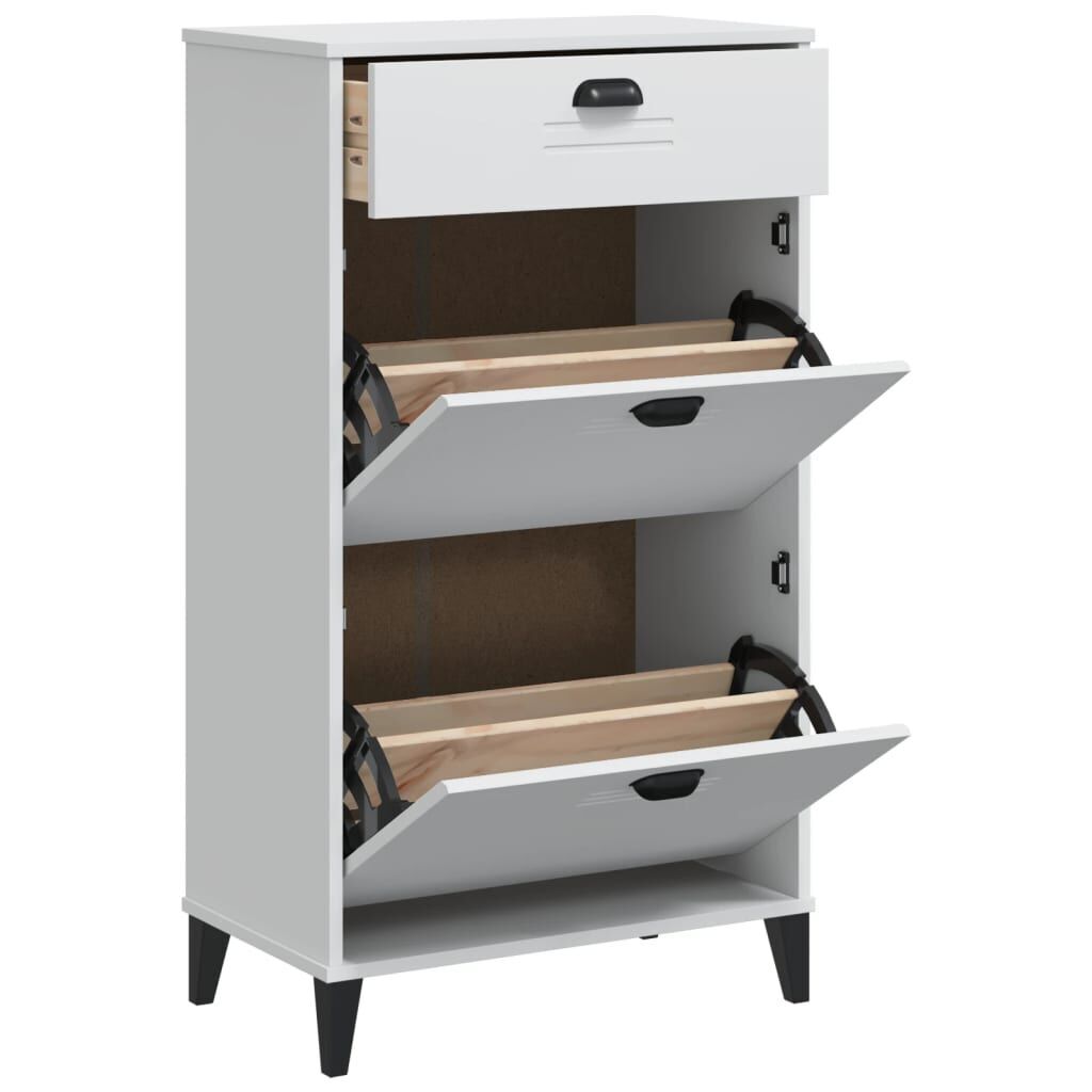 Shoe Cabinet VIKEN White Engineered Wood Shoe Cabinet VIKEN White Engineered Wood