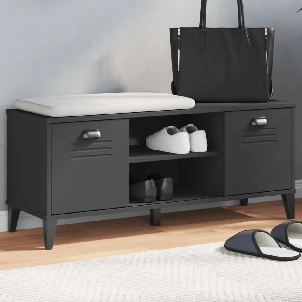 Shoe Bench VIKEN Black 106x35x45 cm Engineered Wood Shoe Bench VIKEN Black 106x35x45 cm Engineered Wood