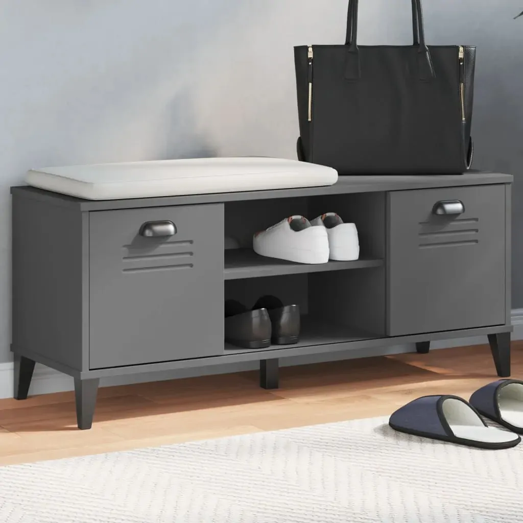Shoe Bench VIKEN Anthracite Grey 106x35x45 cm Engineered Wood Shoe Bench VIKEN Anthracite Grey 106x35x45 cm Engineered Wood