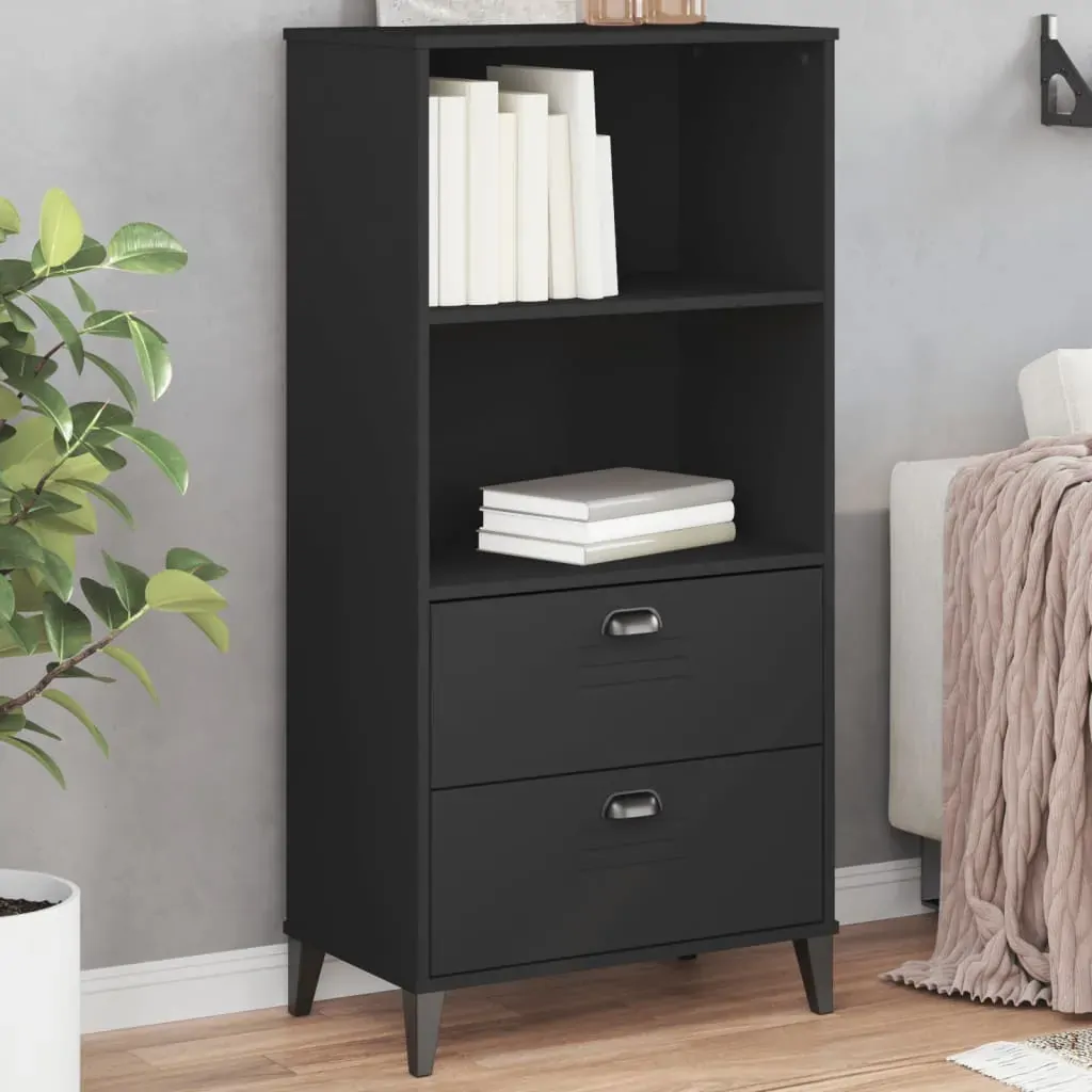 Bookcase VIKEN Black 60x35x123 cm Engineered Wood Bookcase VIKEN Black 60x35x123 cm Engineered Wood
