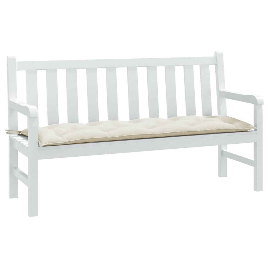 Garden Bench Cushion Melange Cream 150x50x7 cm Fabric Garden Bench Cushion Melange Cream 150x50x7 cm Fabric