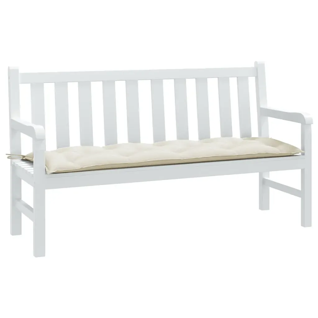Garden Bench Cushion Melange Cream 150x50x7 cm Fabric Garden Bench Cushion Melange Cream 150x50x7 cm Fabric