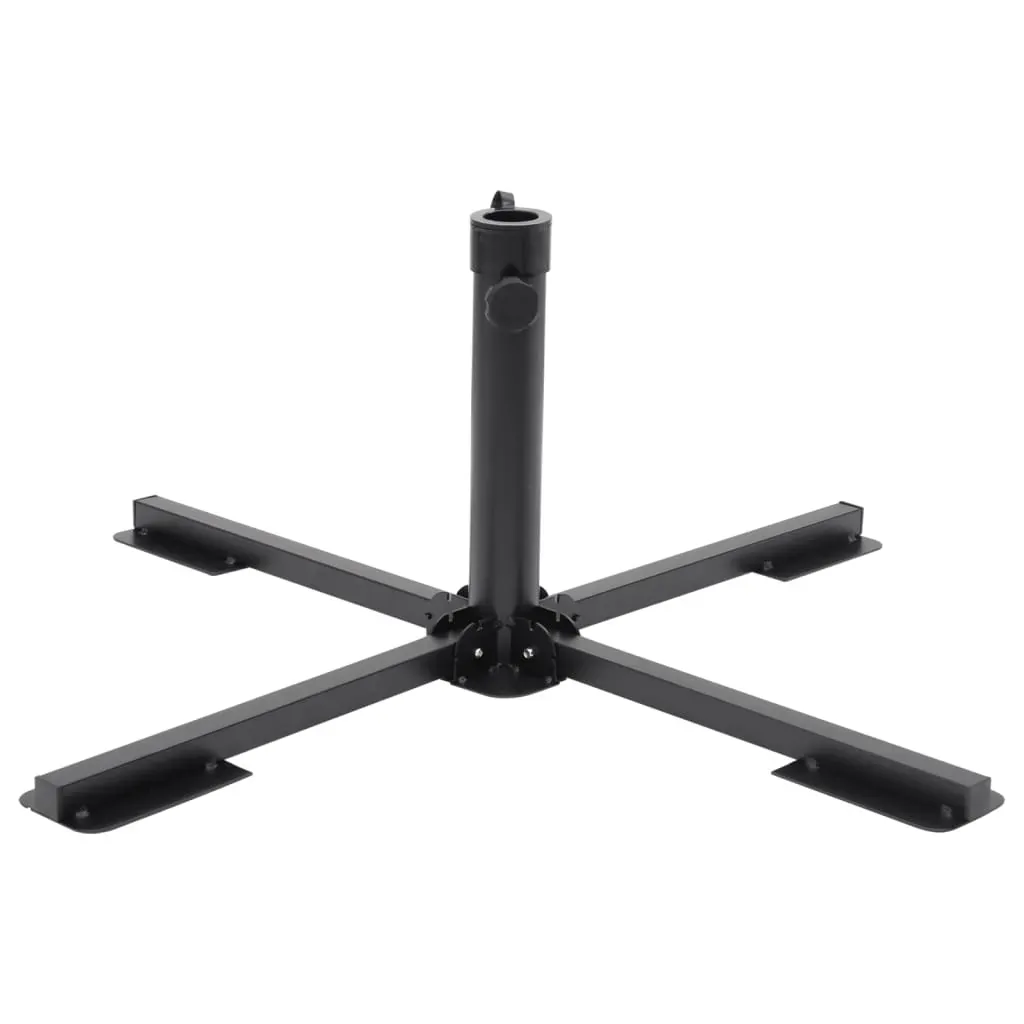 Parasol Base Foldable for Ø38/48 mm Pole Glossy Black Steel Parasol Base Foldable for Ø38/48 mm Pole Glossy Black Steel