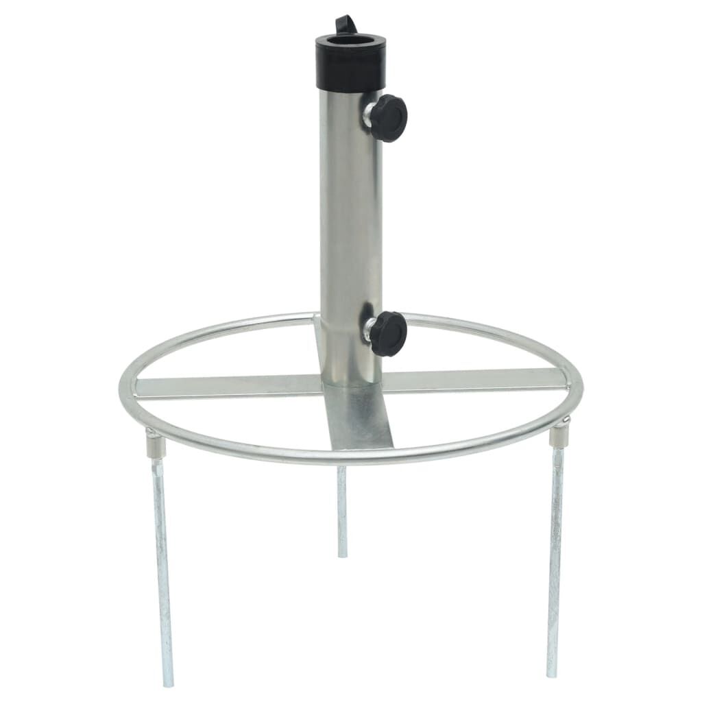 Parasol Base with Ground Spikes for Ø38/48 mm Silver Steel Parasol Base with Ground Spikes for Ø38/48 mm Silver Steel