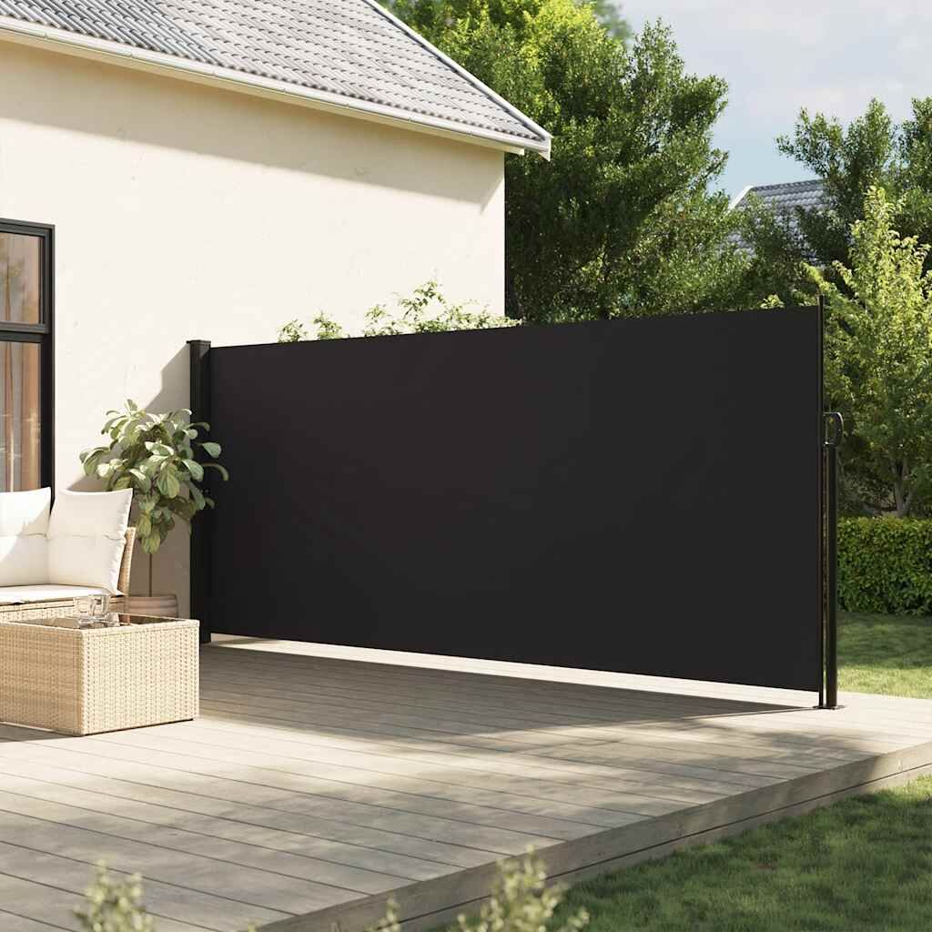 Retractable Side Awning Black 160x300 cm Retractable Side Awning Black 160x300 cm
