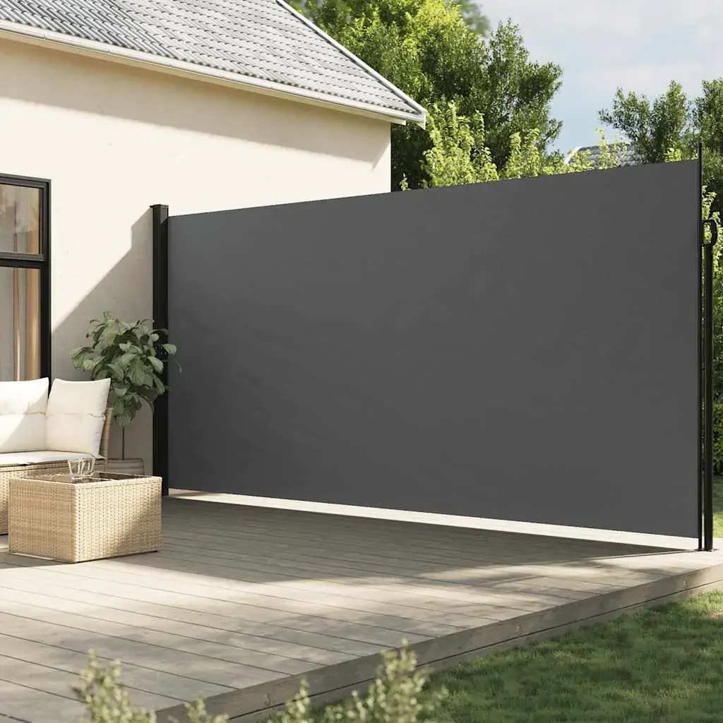 Retractable Side Awning Anthracite 220x600 cm Retractable Side Awning Anthracite 220x600 cm
