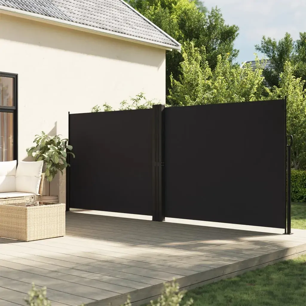 Retractable Side Awning Black 160x1000 cm Retractable Side Awning Black 160x1000 cm