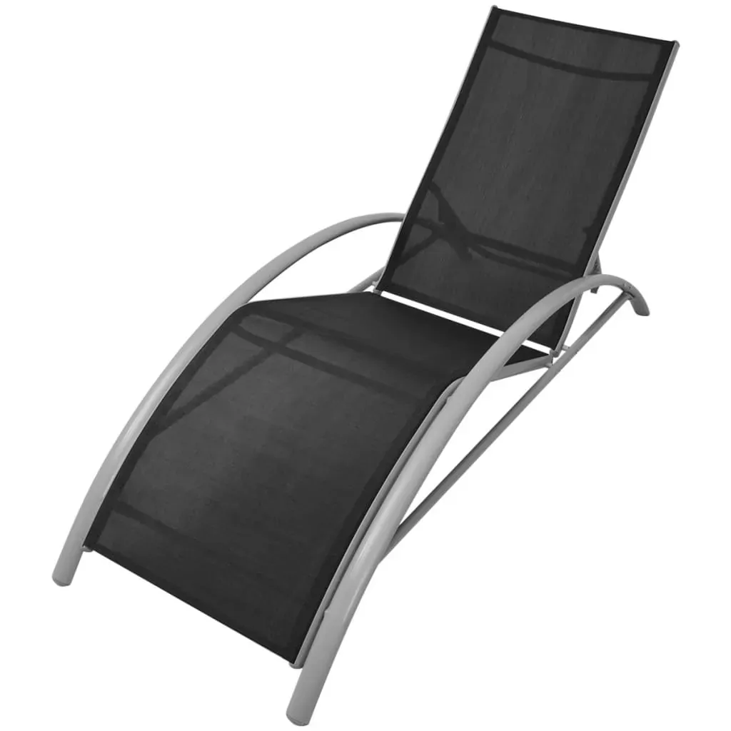 Sun Lounger Aluminium Black Sun Lounger Aluminium Black