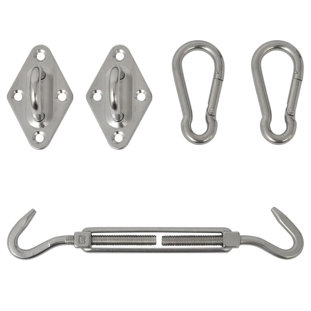Five Piece Sunshade Sail Mounting Kit Stainless Steel Five Piece Sunshade Sail Mounting Kit Stainless Steel