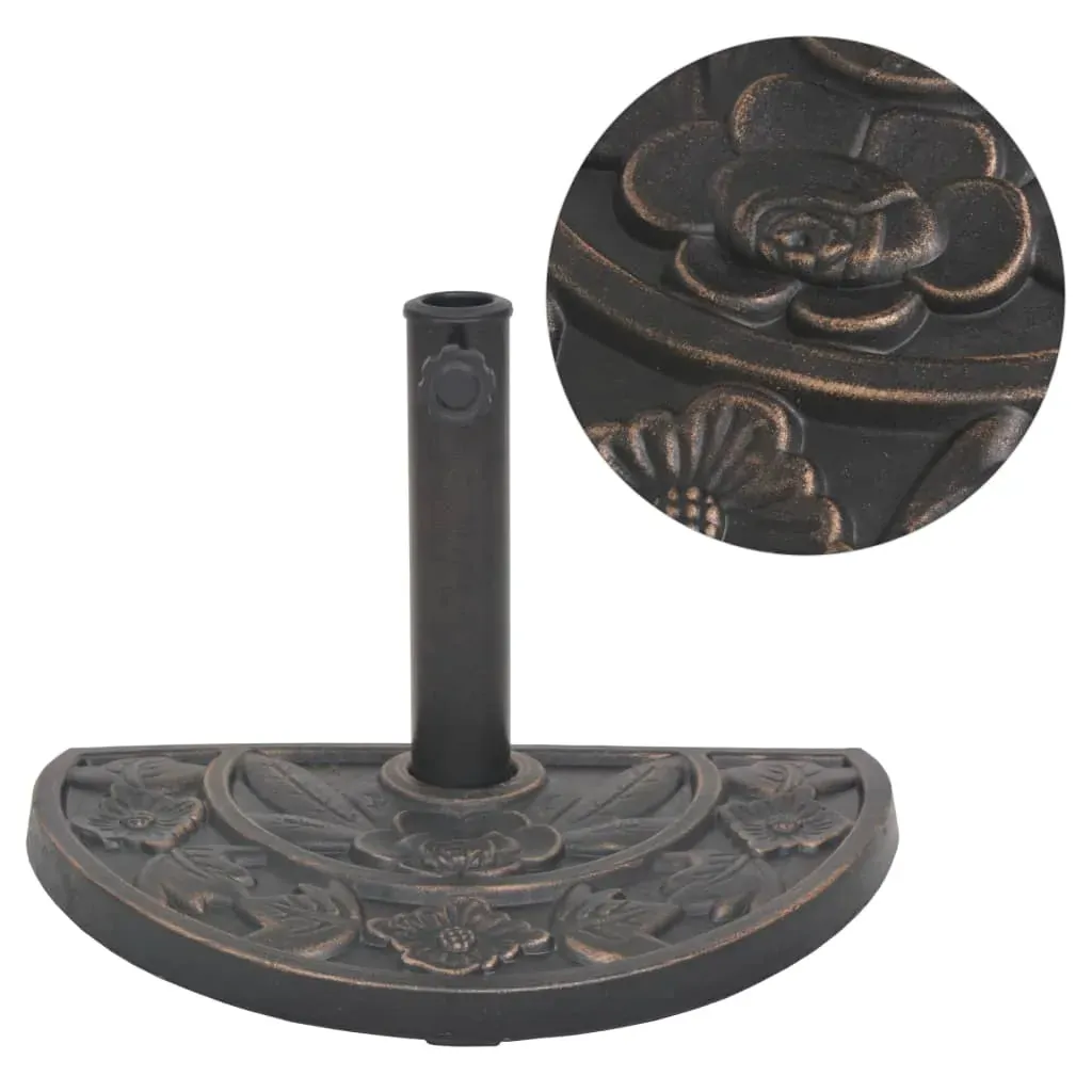 Parasol Base Resin Half Round Bronze 9 kg Parasol Base Resin Half Round Bronze 9 kg