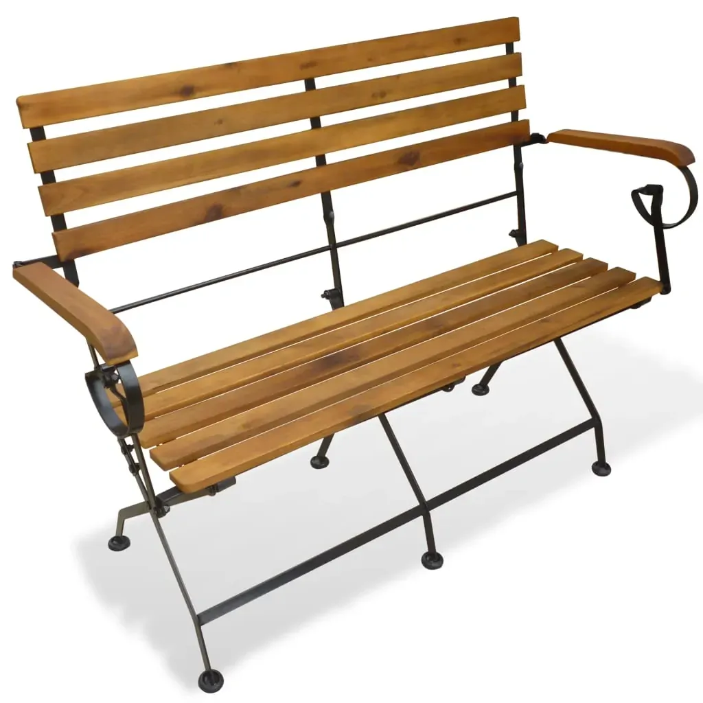 Folding Garden Bench 112 cm Solid Acacia Wood Folding Garden Bench 112 cm Solid Acacia Wood