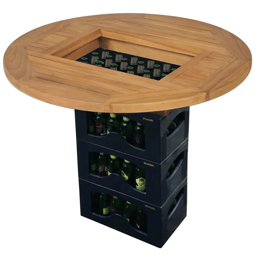 Beer Crate Tabletop Teak 70 cm Beer Crate Tabletop Teak 70 cm