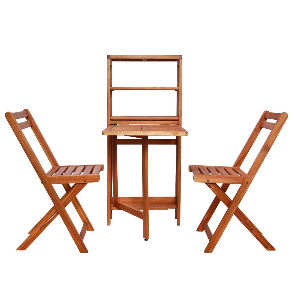 3 Piece Folding Bistro Set Solid Acacia Wood 3 Piece Folding Bistro Set Solid Acacia Wood