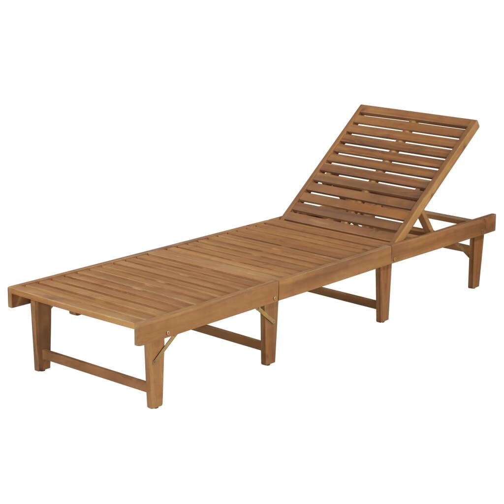 Folding Sun Lounger Solid Acacia Wood Folding Sun Lounger Solid Acacia Wood