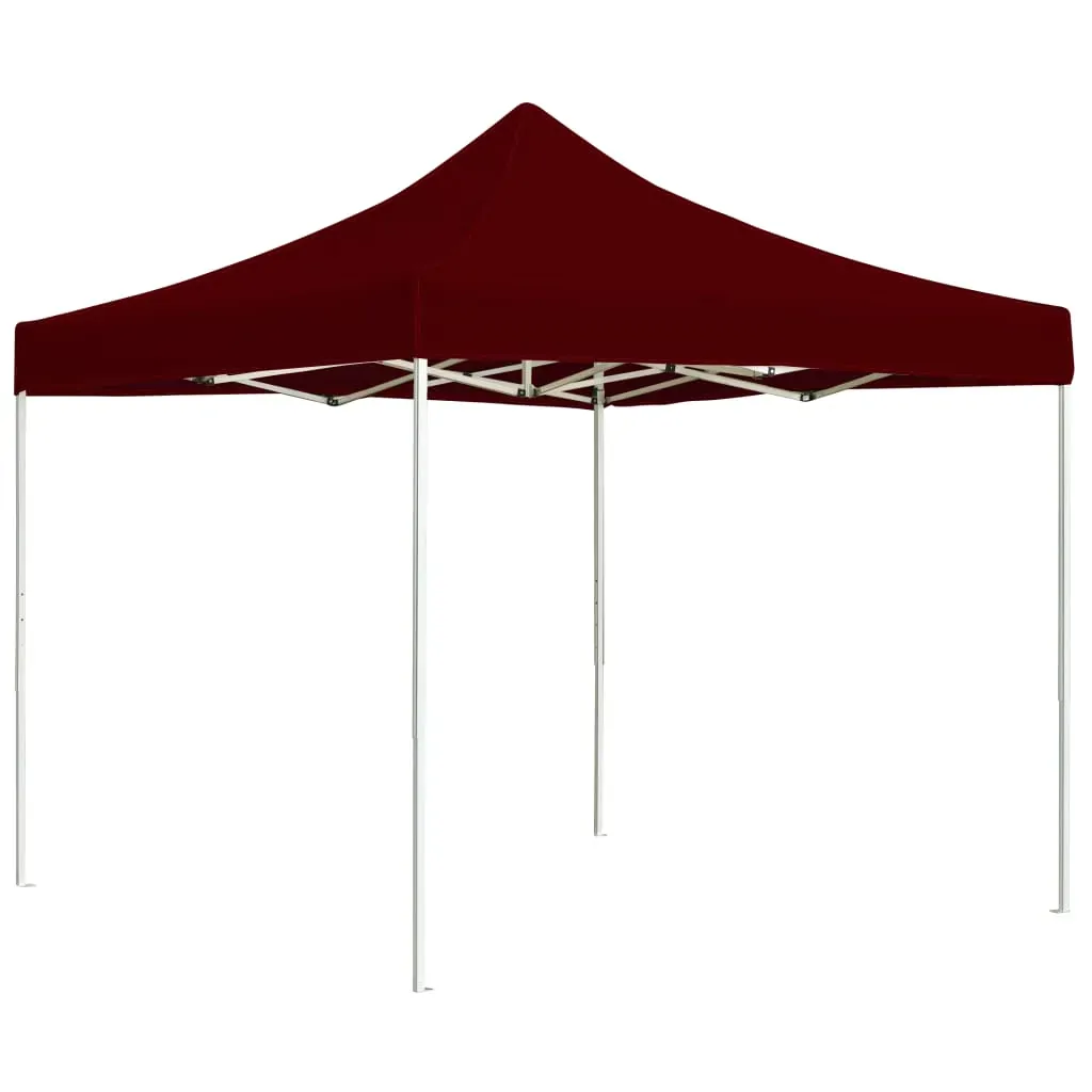 Professional Folding Party Tent Aluminium 3x3 m Wine Red Professional Folding Party Tent Aluminium 3x3 m Wine Red