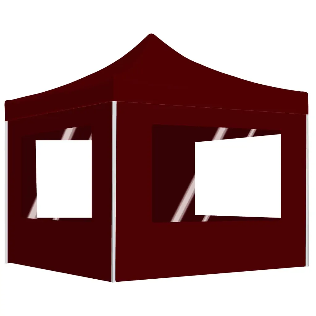 Professional Folding Party Tent with Walls Aluminium 3x3 m Wine Red Professional Folding Party Tent with Walls Aluminium 3x3 m Wine Red