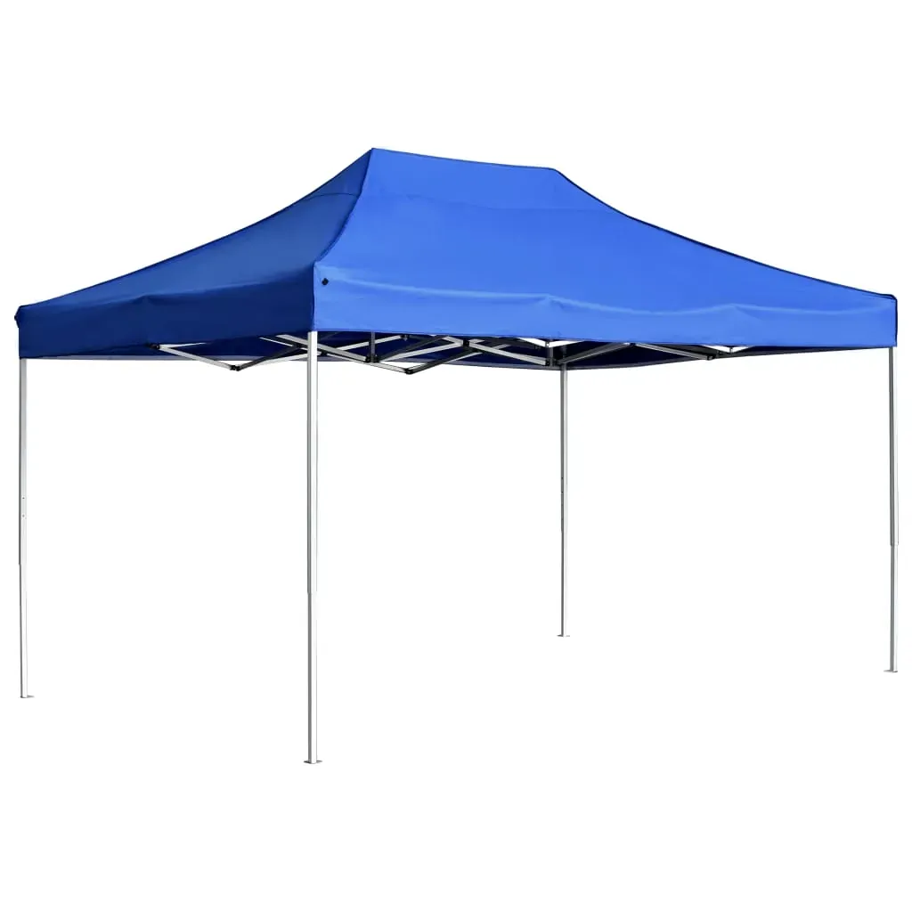 Professional Folding Party Tent Aluminium 4.5x3 m Blue Professional Folding Party Tent Aluminium 4.5x3 m Blue
