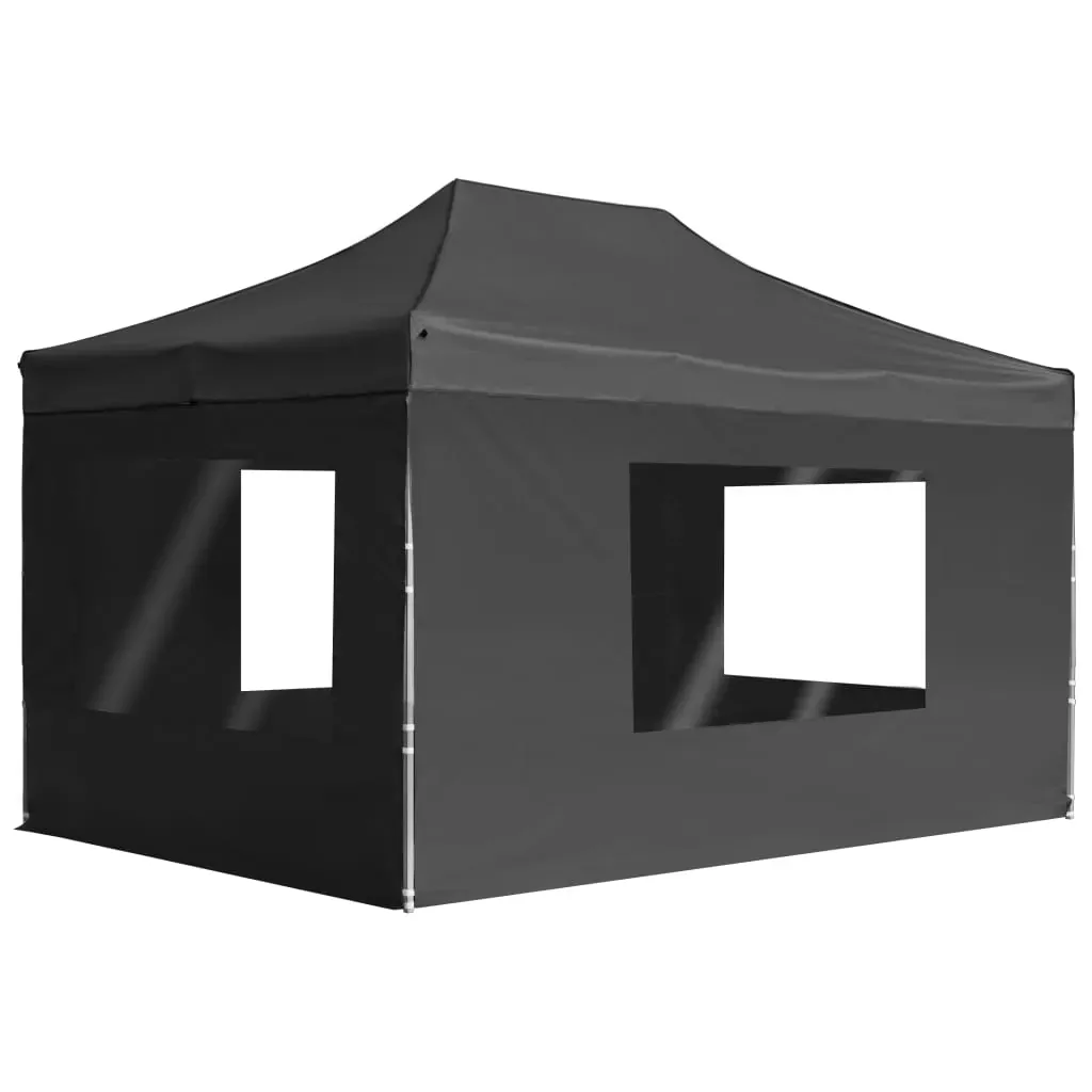 Professional Folding Party Tent with Walls Aluminium 4.5x3 m Anthracite Professional Folding Party Tent with Walls Aluminium 4.5x3 m Anthracite