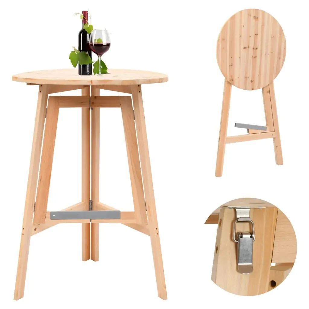 Foldable Bar Table 78 cm Fir Wood Foldable Bar Table 78 cm Fir Wood