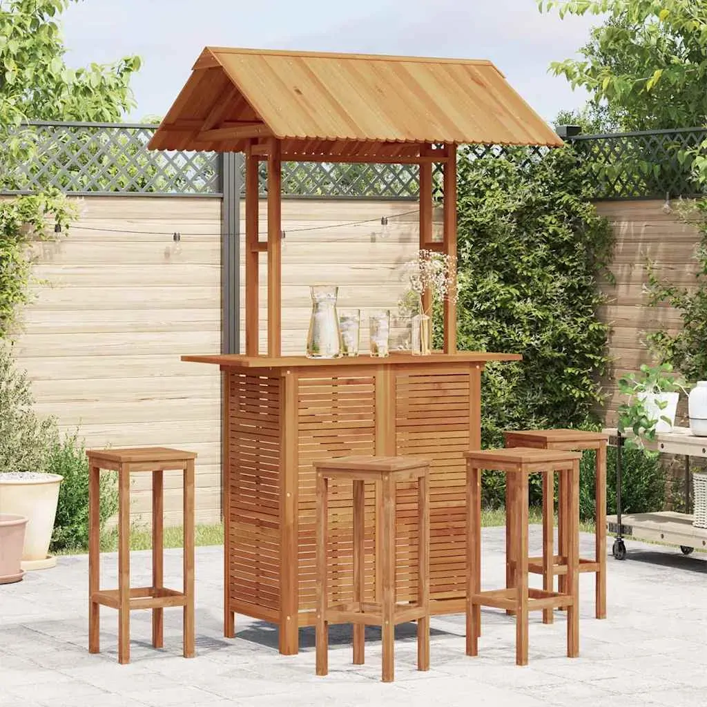 Outdoor Bar Table with Rooftop 113x106x217 cm Solid Acacia Wood Outdoor Bar Table with Rooftop 113x106x217 cm Solid Acacia Wood