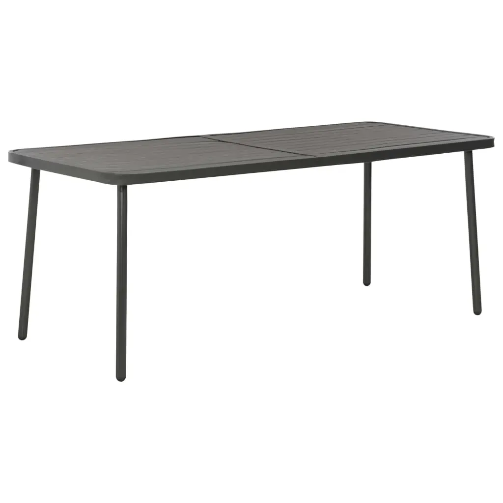 Garden Table Dark Grey 180x83x72 cm Steel Garden Table Dark Grey 180x83x72 cm Steel