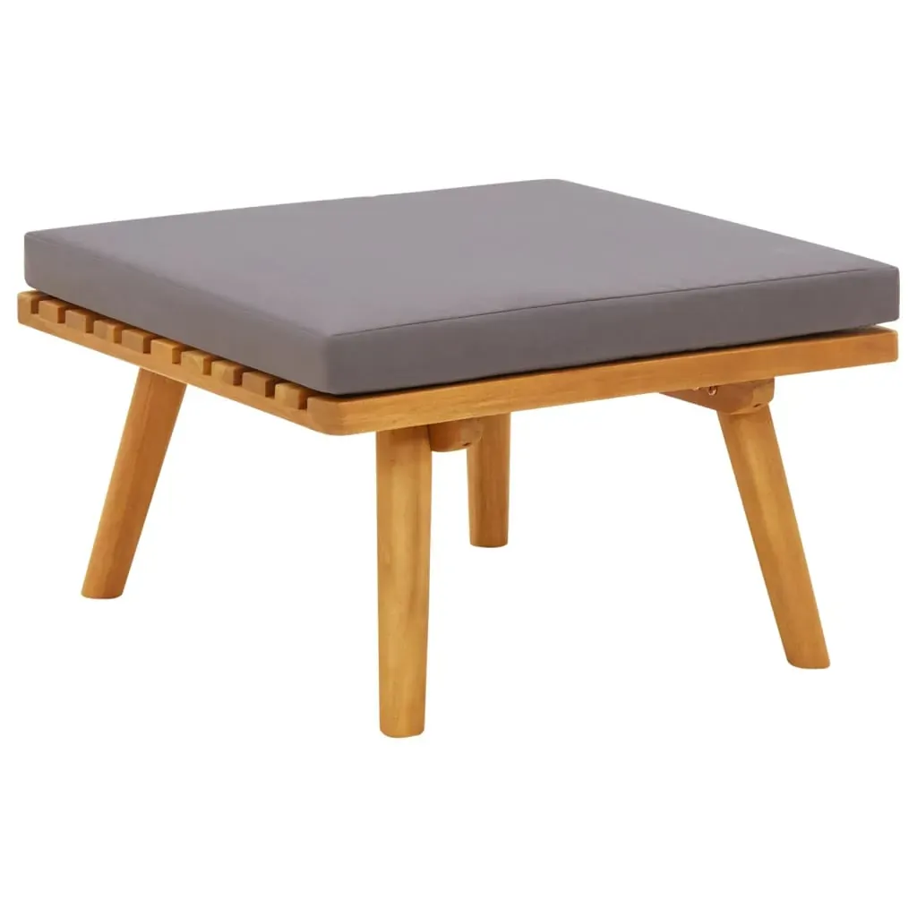 Garden Footstool with Cushion 60x60x29 cm Solid Acacia Wood Garden Footstool with Cushion 60x60x29 cm Solid Acacia Wood