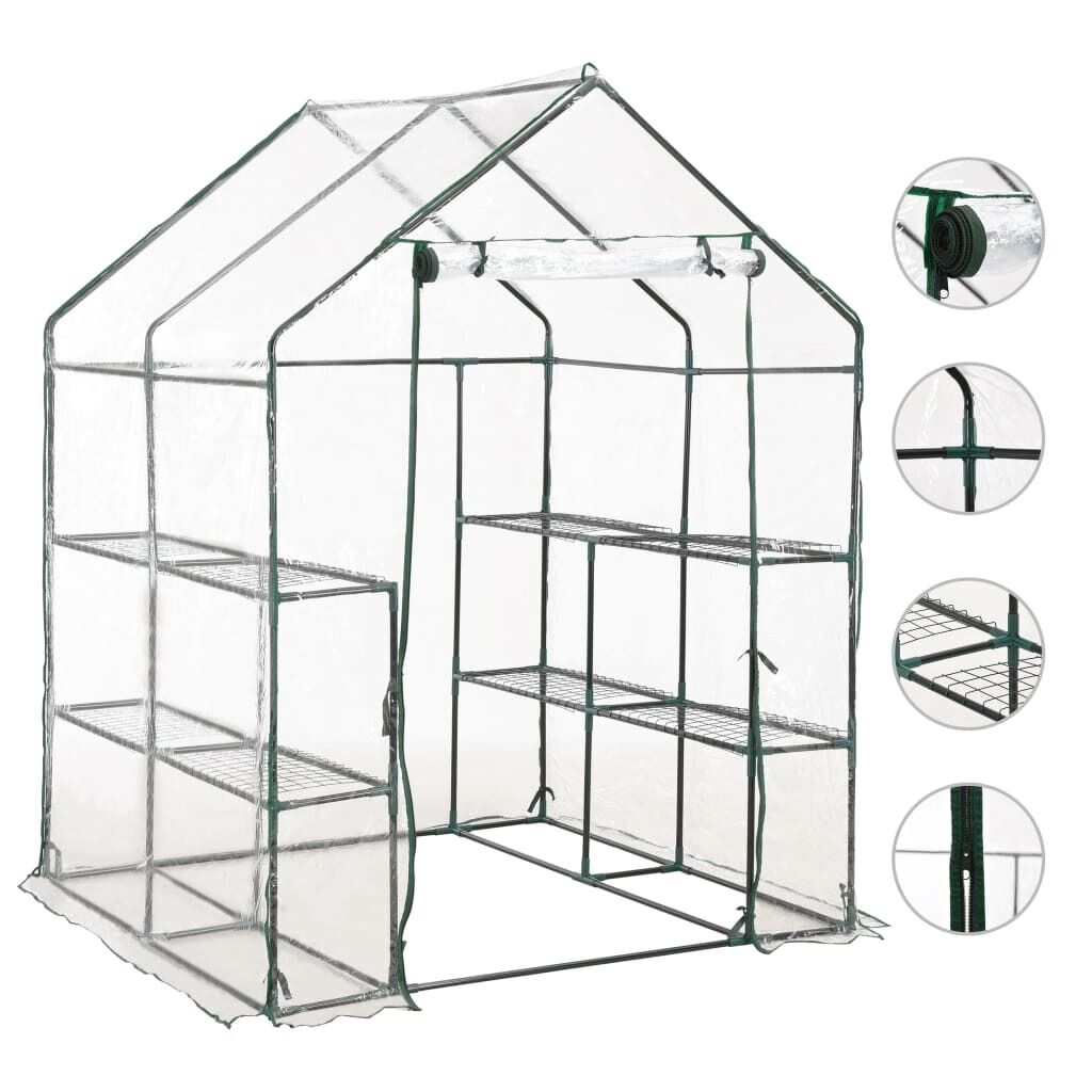 Greenhouse with 8 Shelves 143x143x195 cm Greenhouse with 8 Shelves 143x143x195 cm