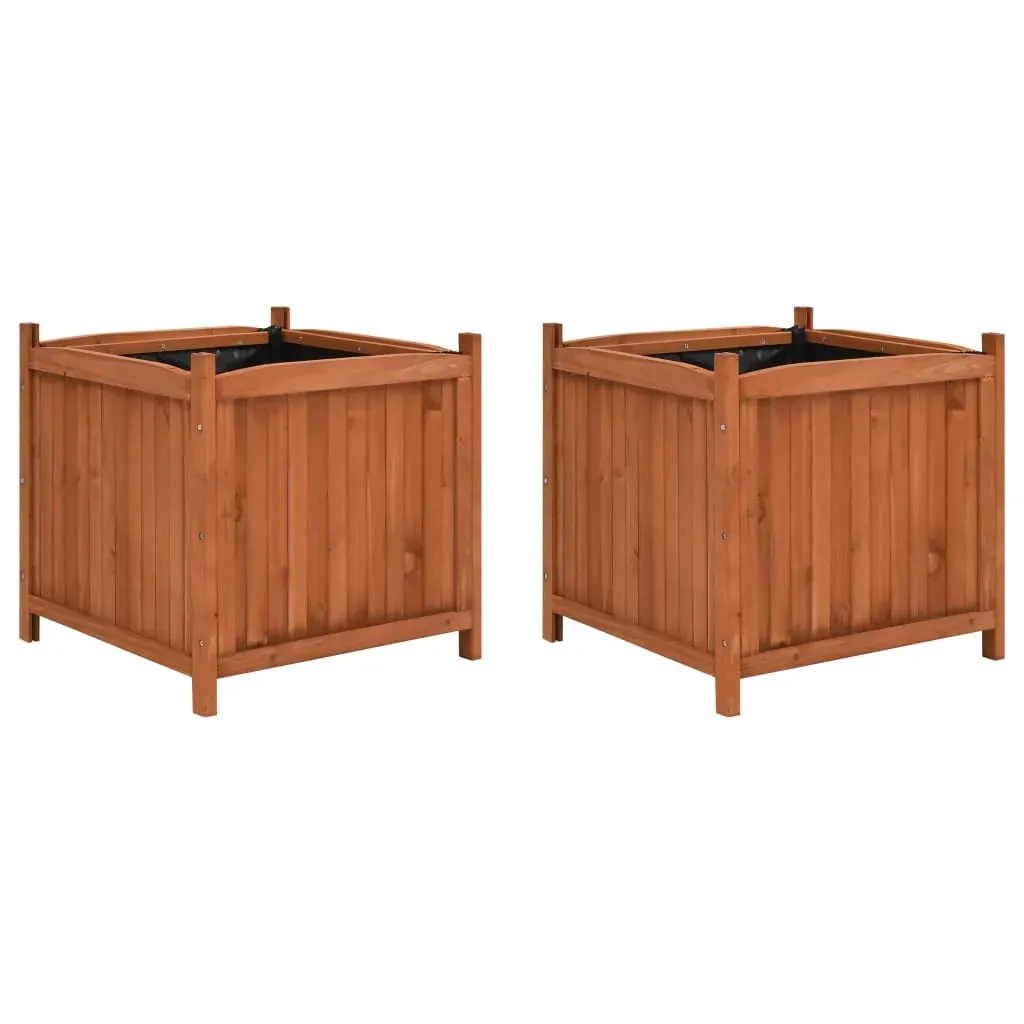 Raised Beds 2 pcs 50x50x50 cm Firwood Raised Beds 2 pcs 50x50x50 cm Firwood